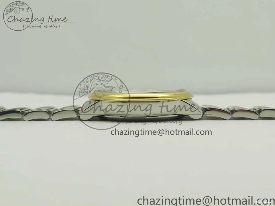 0523 Attractive De Ville Prestige Ladies 32.7mm SS MKF 1:1 Best Edition White Dial Roman Markers on SS YG Bracelet MIYOTA 7965